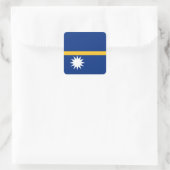 Nauru Flag Vierkante Sticker (Tas)