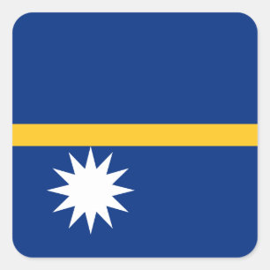 Nauru Flag Vierkante Sticker