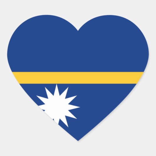 nauru hart sticker (Voorkant)
