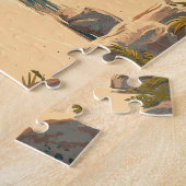Nauru Illustratie Reis Kunst Vintage Legpuzzel (Zijkant)