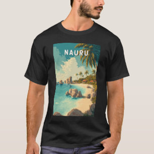 Nauru Illustratie Reis Kunst Vintage T-shirt