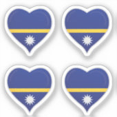 Nauru liefde vlag trots hart sticker (Voorkant)