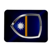 Nauru Metallic Emblem Magneet (Horizontaal)