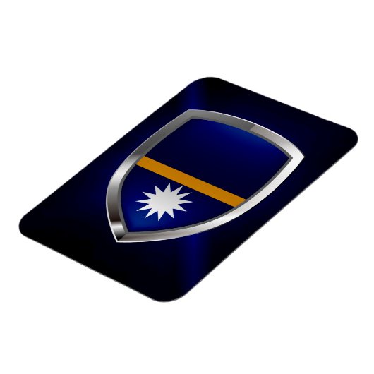 Nauru Metallic Emblem Magneet (Linkerzijde)