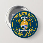 Nauru Round Emblem Ronde Button 7,6 Cm (Voorkant /achterkant)