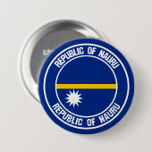 Nauru Round Emblem Ronde Button 7,6 Cm (Voorkant /achterkant)