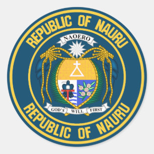 Nauru Round Emblem Ronde Sticker