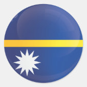 Nauru Round-pictogramvlag Ronde Sticker (Voorkant)