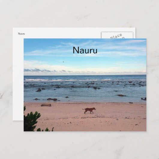 nauru-strandhond briefkaart (Voorkant / Achterkant)