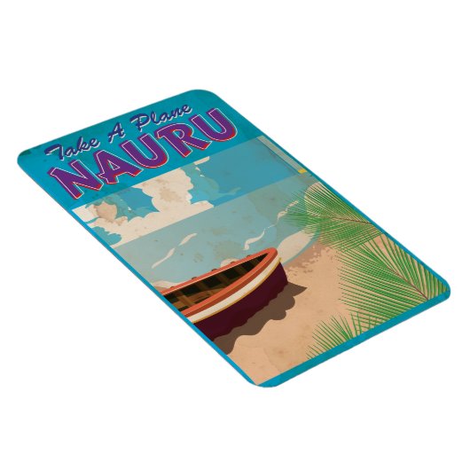 Nauru vintage reisposter magneet (Rechterzijde)