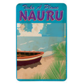 Nauru vintage reisposter magneet (Verticaal)