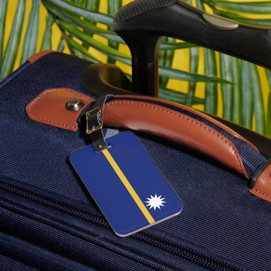 Nauru vlag bagagelabel (Voorkant Insitu 1)