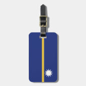 Nauru vlag bagagelabel (Voorkant verticaal)