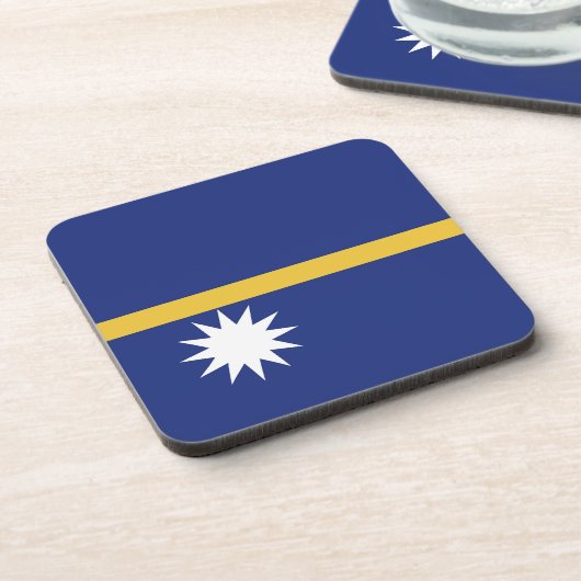 Nauru vlag bier onderzetter (Linkerzijde)