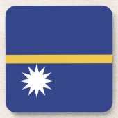 Nauru vlag bier onderzetter (Voorkant)