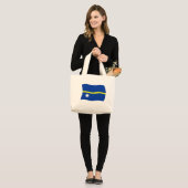 Nauru Vlag Boodschappentas Grote Tote Bag (Voorkant (model))