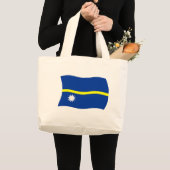 Nauru Vlag Boodschappentas Grote Tote Bag (Voorkant (product))