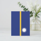 Nauru vlag briefkaart (Staand voorkant)