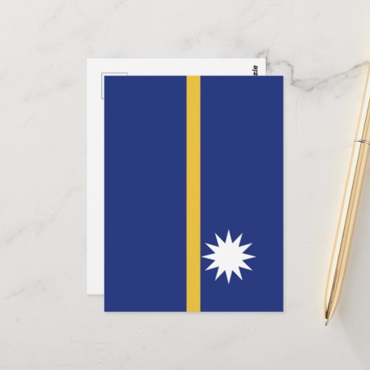 Nauru vlag briefkaart (Voorkant / Achterkant in situ)