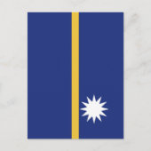 Nauru vlag briefkaart (Voorkant)