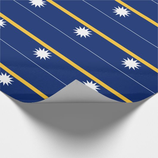 Nauru vlag cadeaupapier (Hoek)