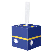 Nauru vlag decoratie (Voorkant hoekig)