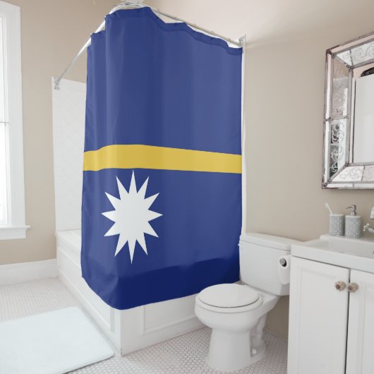 Nauru vlag douchegordijn (In situ)