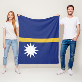 Nauru vlag fleece deken