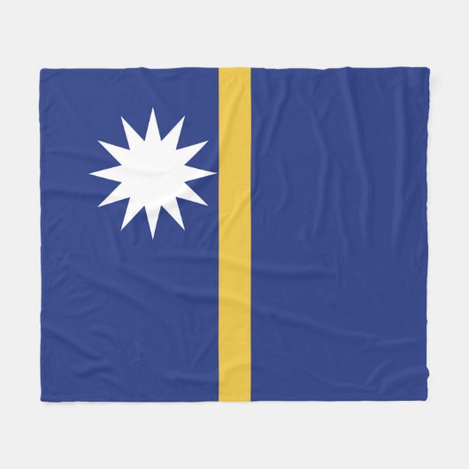 Nauru vlag fleece deken (Voorkant (Horizontaal))