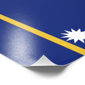 Nauru vlag foto afdruk (Hoek)