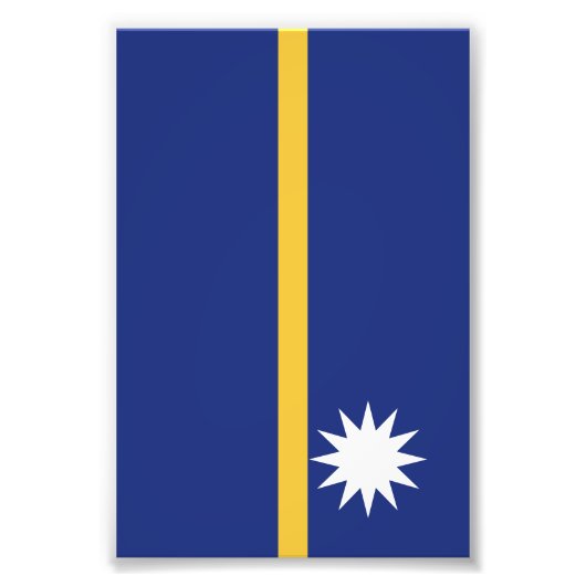 Nauru vlag foto afdruk (Voorkant)