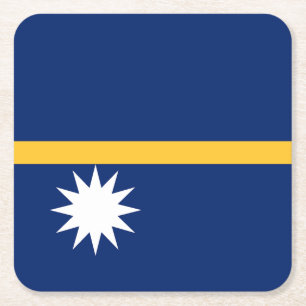 Nauru vlag kartonnen onderzetters