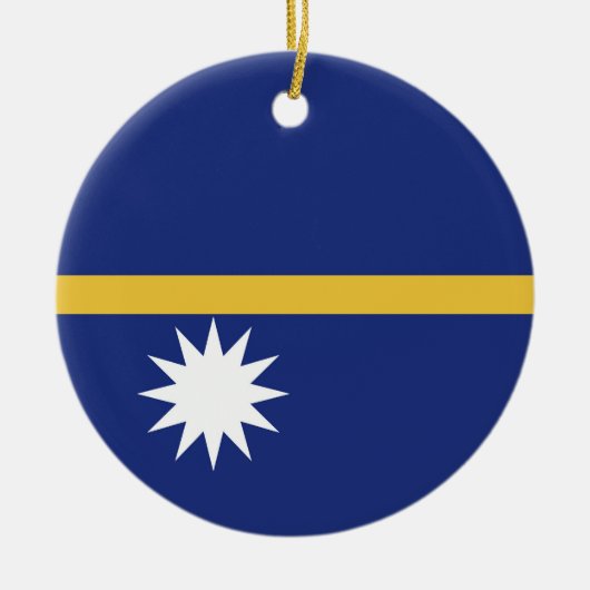 Nauru vlag keramisch ornament (Voorkant)
