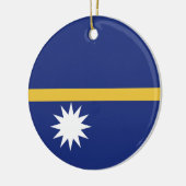 Nauru vlag keramisch ornament (Links)
