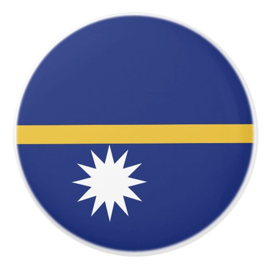 Nauru vlag keramische knop (Voorkant)
