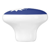 Nauru vlag keramische knop (Zijkant)