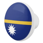 Nauru vlag keramische knop (Rechts)