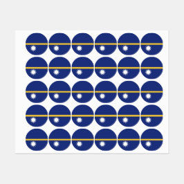 Nauru vlag labels