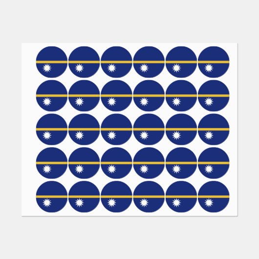 Nauru vlag labels (Vel)