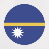 Nauru vlag labels (Design 1)