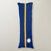 Nauru vlag lichaamskussen (Voorkant Verticaal)