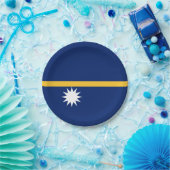 Nauru vlag papieren bordje (Feest)