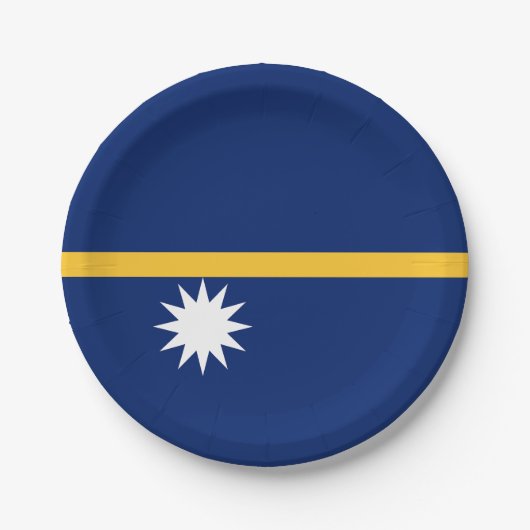 Nauru vlag papieren bordje (Voorkant)