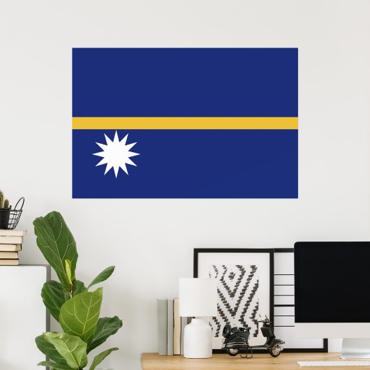 Nauru vlag poster (Thuiskantoor)