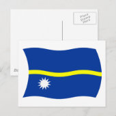Nauru Vlag Postkaart (Voorkant / Achterkant)