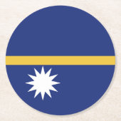 Nauru vlag ronde kartonnen onderzetter (Voorkant)