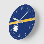 Nauru vlag ronde klok (Hoek)