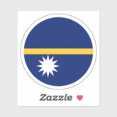 Nauru Vlag Ronde Sticker (Vel)