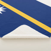 Nauru vlag sherpa deken (3/4)