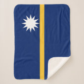 Nauru vlag sherpa deken (Voorkant)